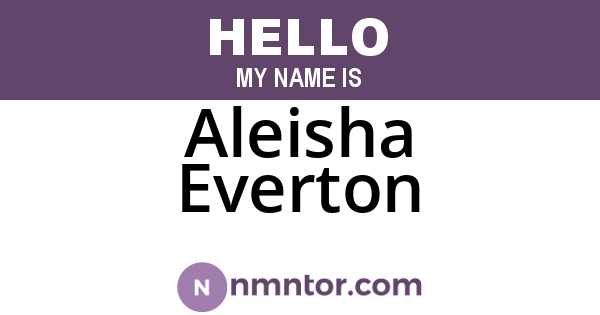 Aleisha Everton