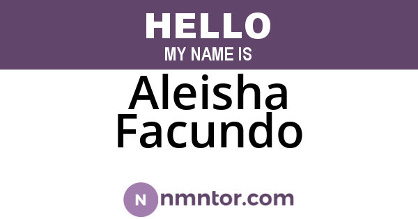 Aleisha Facundo