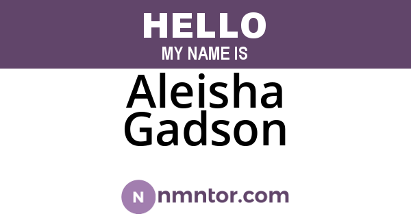 Aleisha Gadson