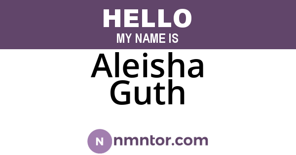Aleisha Guth