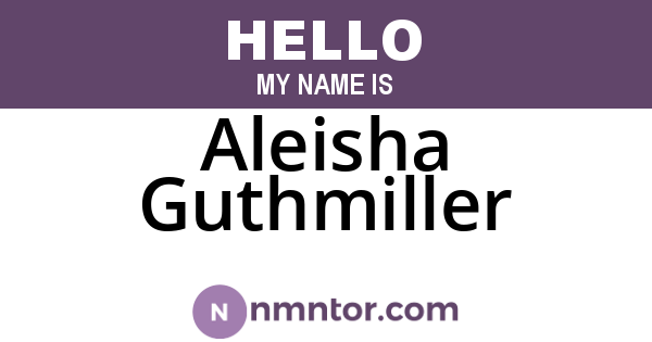 Aleisha Guthmiller