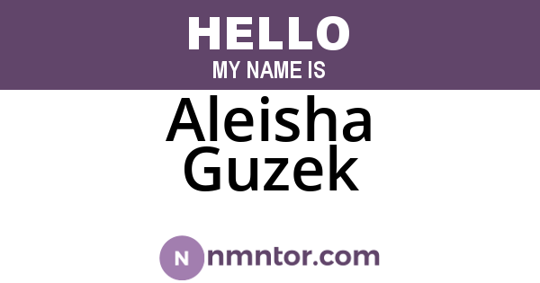 Aleisha Guzek