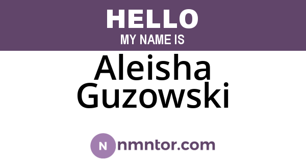 Aleisha Guzowski