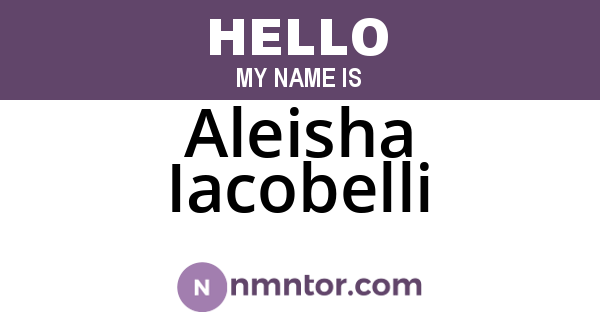 Aleisha Iacobelli