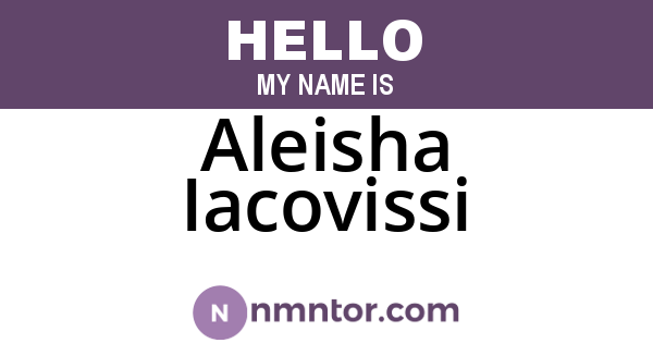 Aleisha Iacovissi