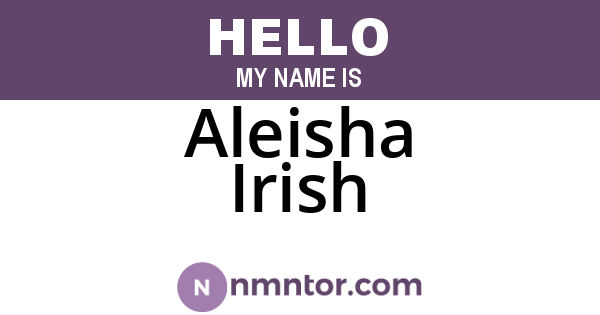 Aleisha Irish