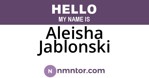 Aleisha Jablonski