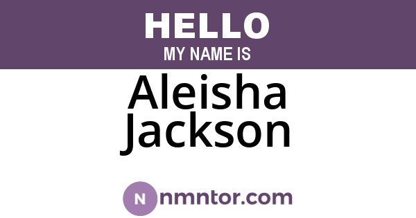 Aleisha Jackson