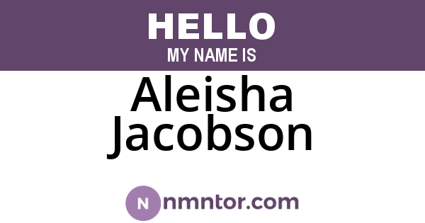 Aleisha Jacobson