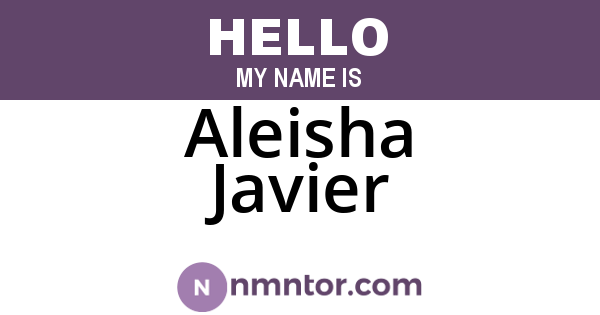 Aleisha Javier