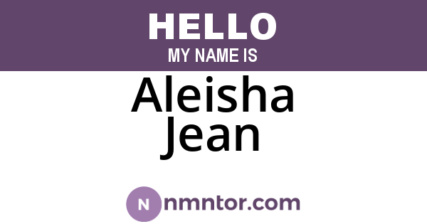 Aleisha Jean
