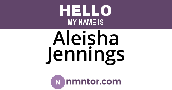 Aleisha Jennings