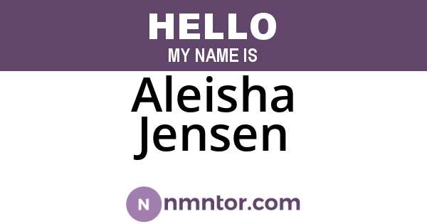 Aleisha Jensen