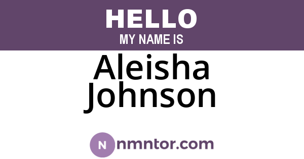 Aleisha Johnson