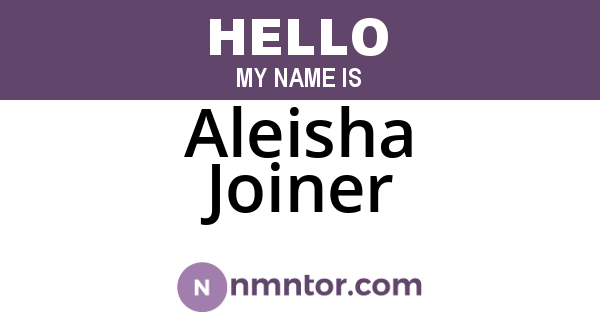 Aleisha Joiner