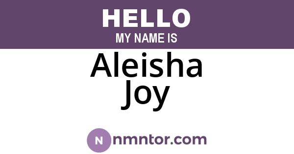 Aleisha Joy