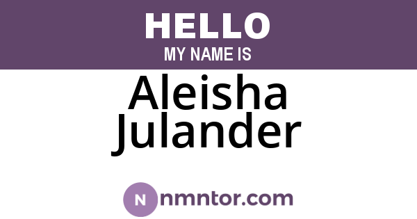 Aleisha Julander