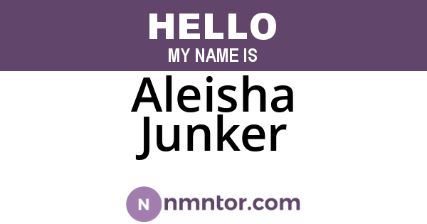Aleisha Junker