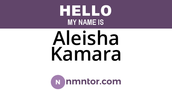 Aleisha Kamara