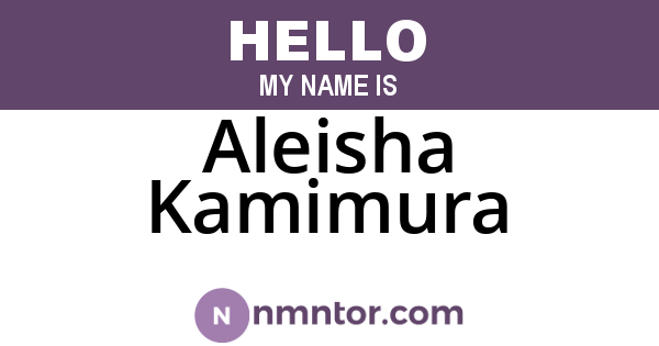 Aleisha Kamimura