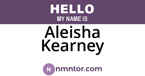Aleisha Kearney
