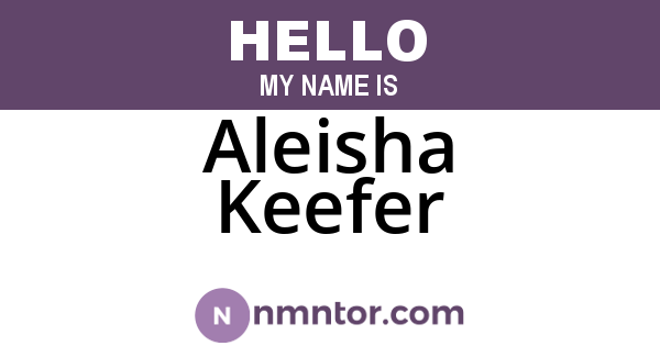Aleisha Keefer