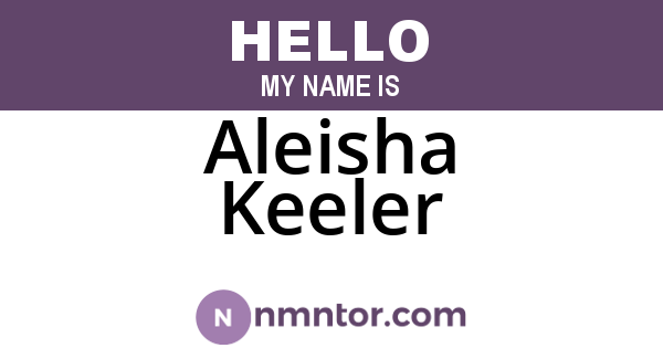 Aleisha Keeler
