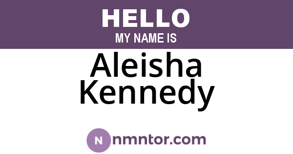 Aleisha Kennedy