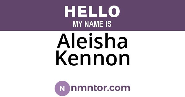 Aleisha Kennon