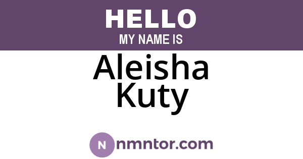 Aleisha Kuty