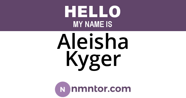 Aleisha Kyger