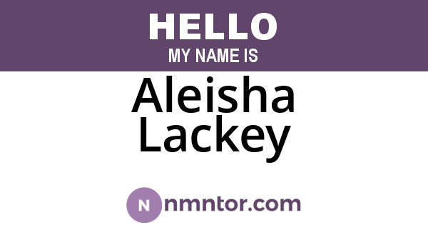 Aleisha Lackey