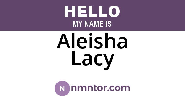 Aleisha Lacy