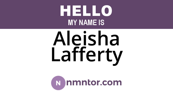 Aleisha Lafferty