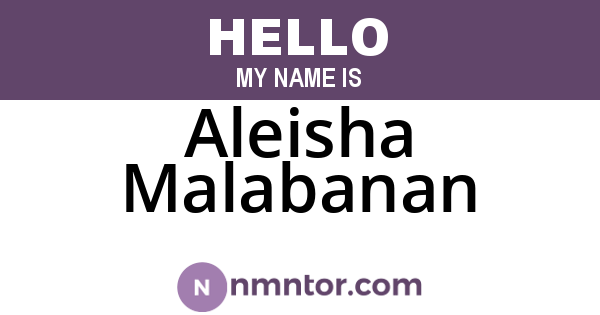 Aleisha Malabanan