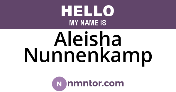 Aleisha Nunnenkamp