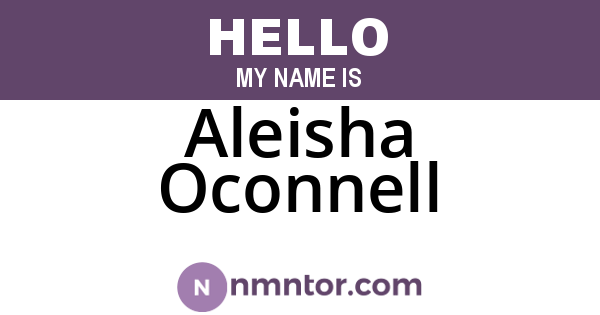 Aleisha Oconnell