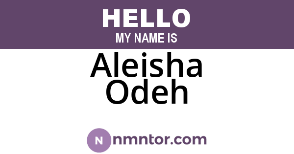 Aleisha Odeh