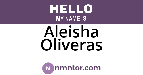 Aleisha Oliveras