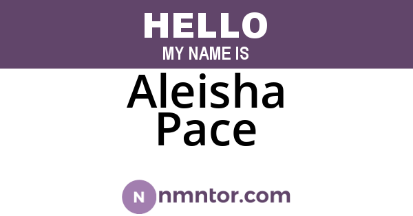 Aleisha Pace