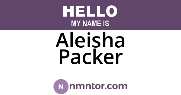 Aleisha Packer
