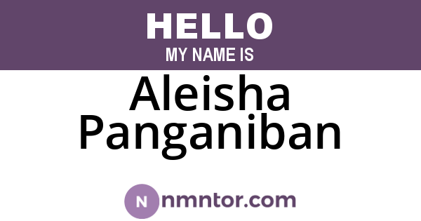 Aleisha Panganiban