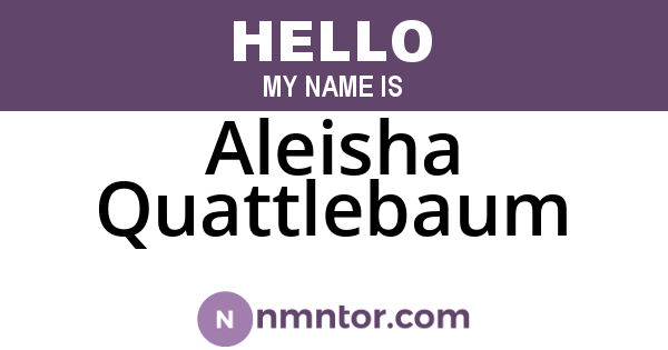 Aleisha Quattlebaum