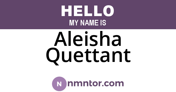 Aleisha Quettant