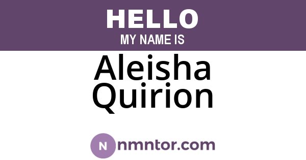 Aleisha Quirion
