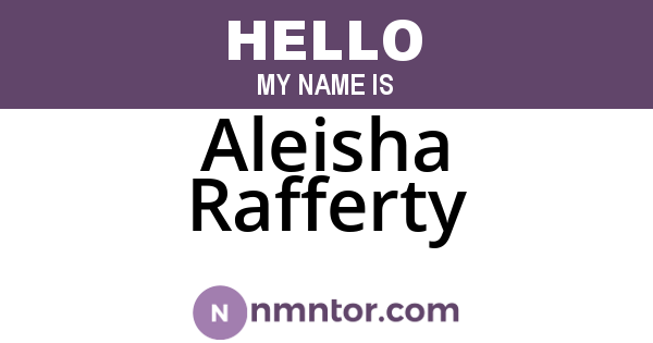 Aleisha Rafferty
