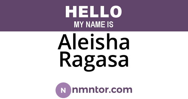 Aleisha Ragasa