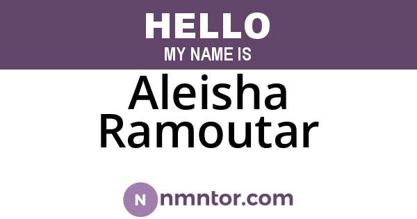 Aleisha Ramoutar