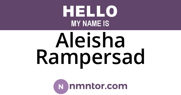 Aleisha Rampersad