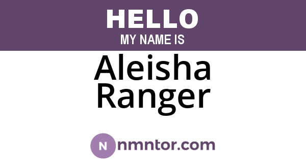 Aleisha Ranger